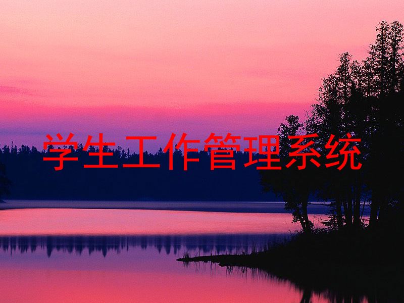 学生工作管理系统