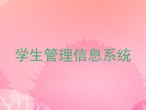 学生管理信息系统
