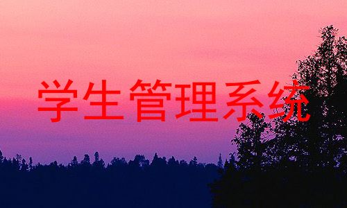 学生管理系统