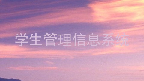 学生管理信息系统