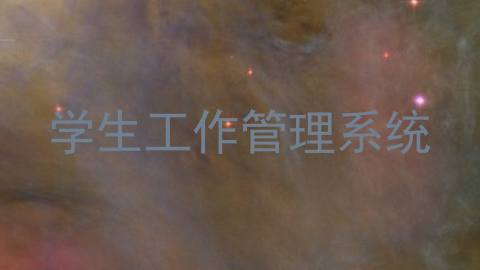 学生工作管理系统