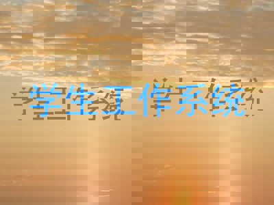 学生工作系统