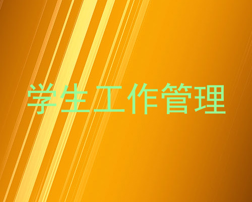 学生工作管理