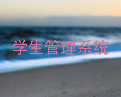 学生管理系统