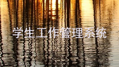 学生工作管理系统