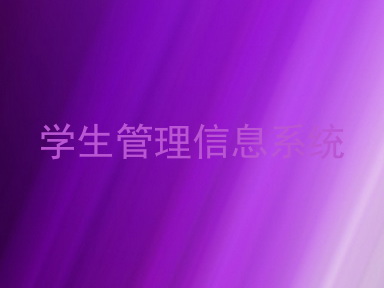 学生管理信息系统