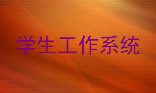 学生工作系统