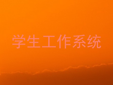 学生工作系统