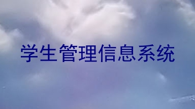 学生管理信息系统