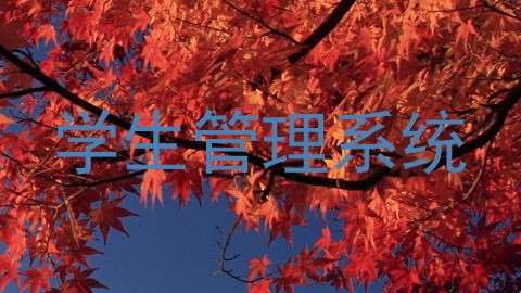 学生管理系统