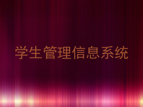 学生管理信息系统