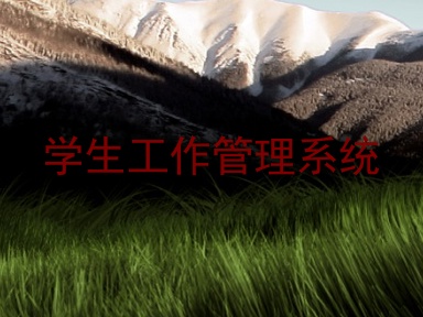 学生工作管理系统