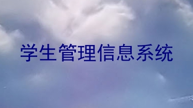 学生管理信息系统