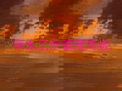学生工作管理系统