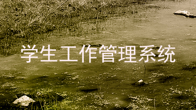 学生工作管理系统