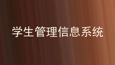 学生管理信息系统