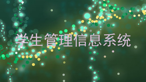 学生管理信息系统