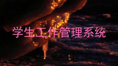 学生工作管理系统