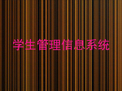 学生管理信息系统