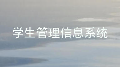 学生管理信息系统