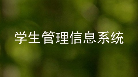 学生管理信息系统