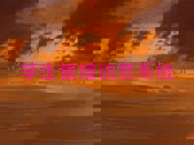 学生管理信息系统