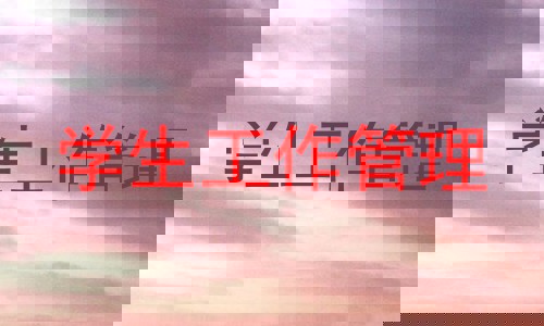 学生工作管理