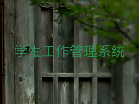 学生工作管理系统
