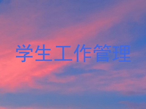 学生工作管理