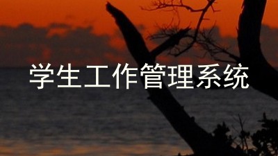 学生工作管理系统