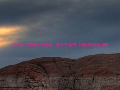高校学工管理系统选型:基于宁夏银川地区的实操指南