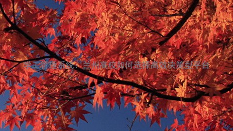 学工管理系统:兰州高校如何选择高效决策型平台