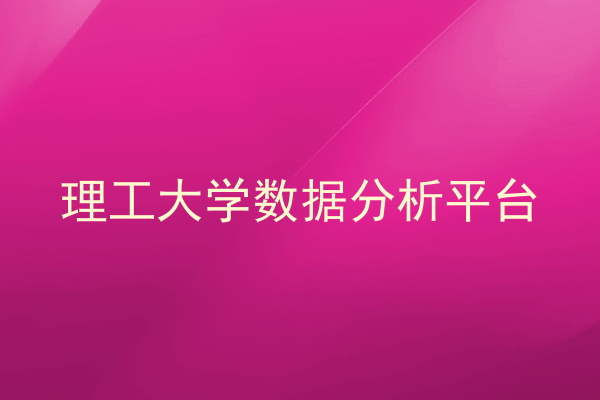 理工大学数据分析平台