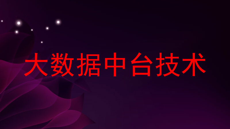 大数据中台技术