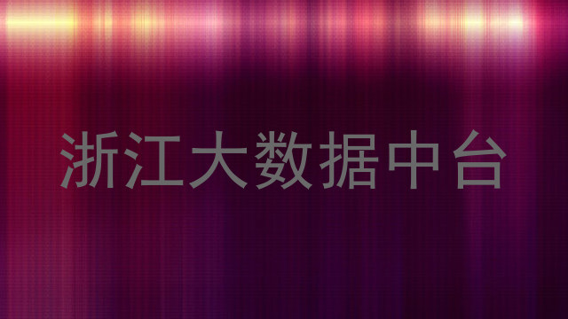 浙江大数据中台