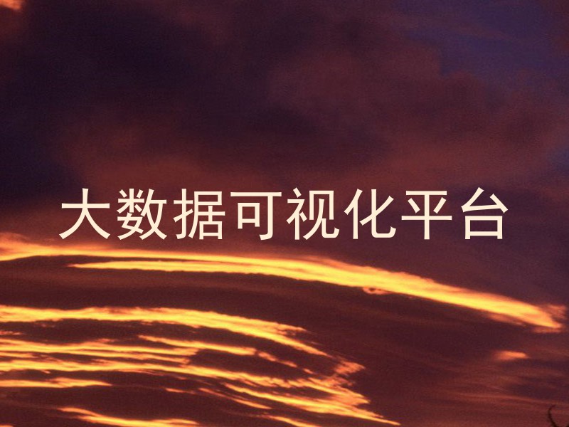 大数据可视化平台