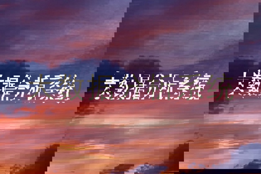 大数据分析系统