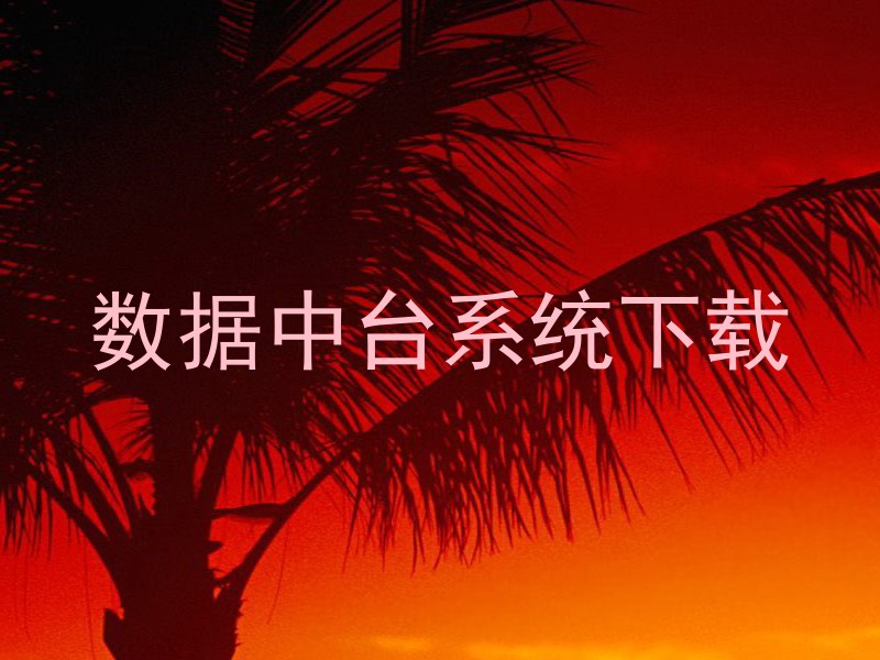 数据中台系统下载
