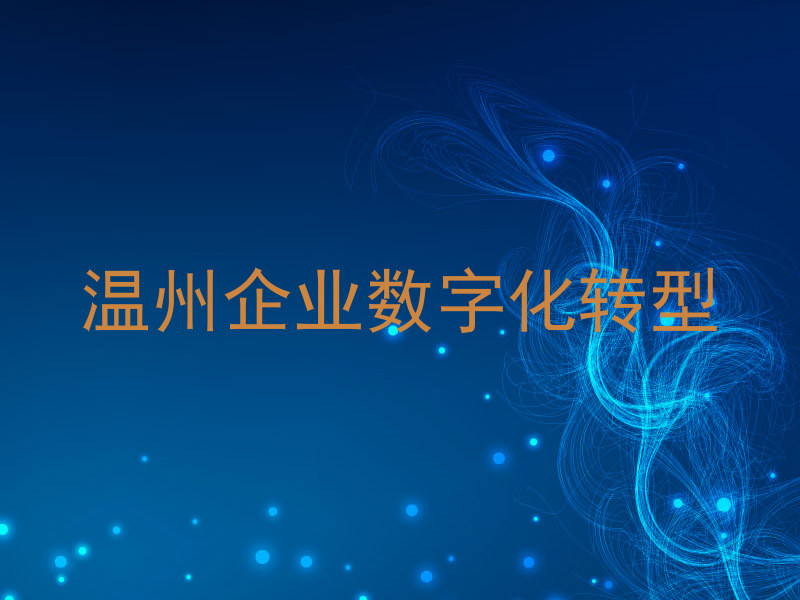 温州企业数字化转型