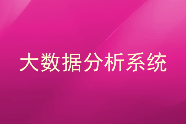 大数据分析系统