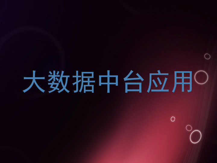 大数据中台应用