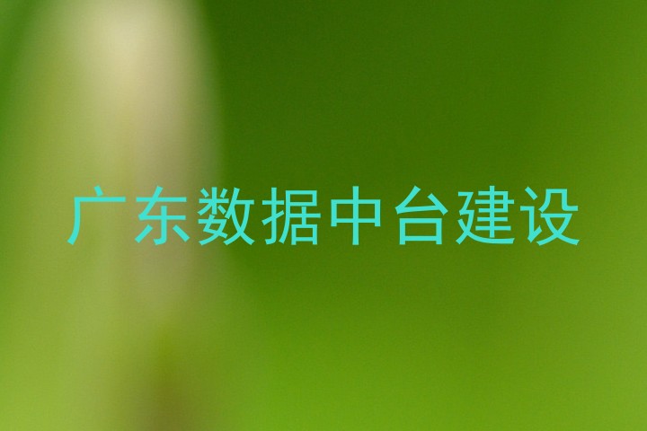 广东数据中台建设