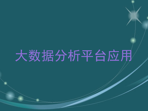 大数据分析平台应用