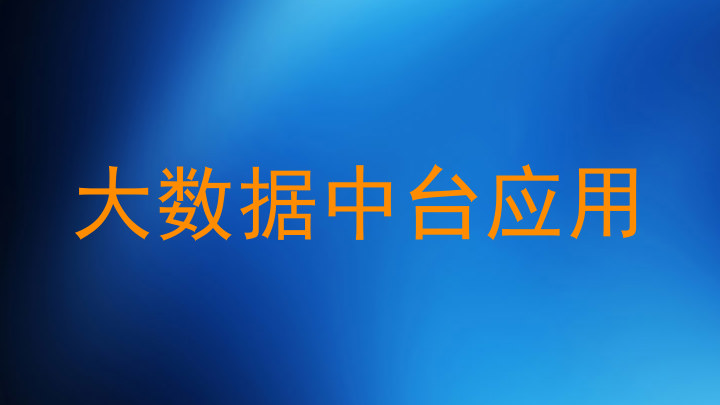 大数据中台应用