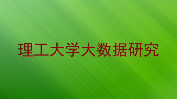 理工大学大数据研究
