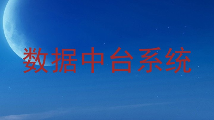 数据中台系统