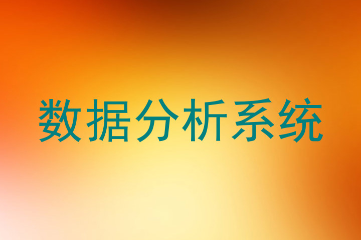 数据分析系统