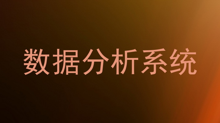 数据分析系统