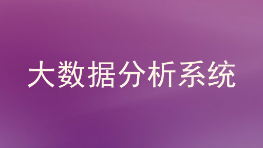 大数据分析系统