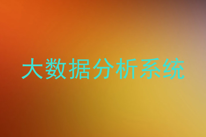 大数据分析系统